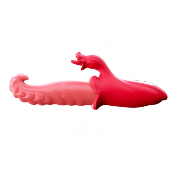 MizzZee - Sophia Tongue Licking Vibrating Wand (Chargeable - Red)